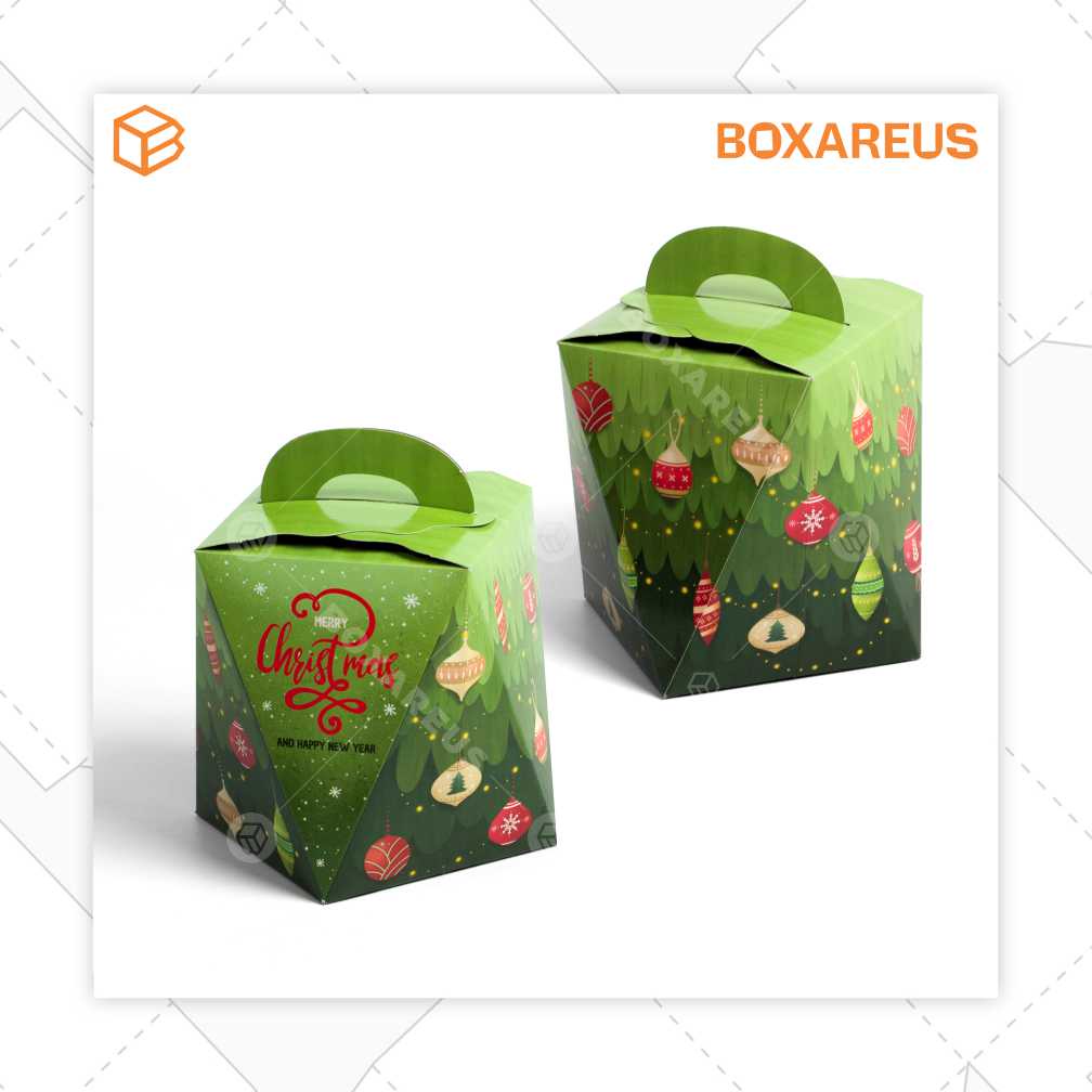 Box Toples Natal Christmas Packaging Kemasan Dus Kotak Kue | TBC 12