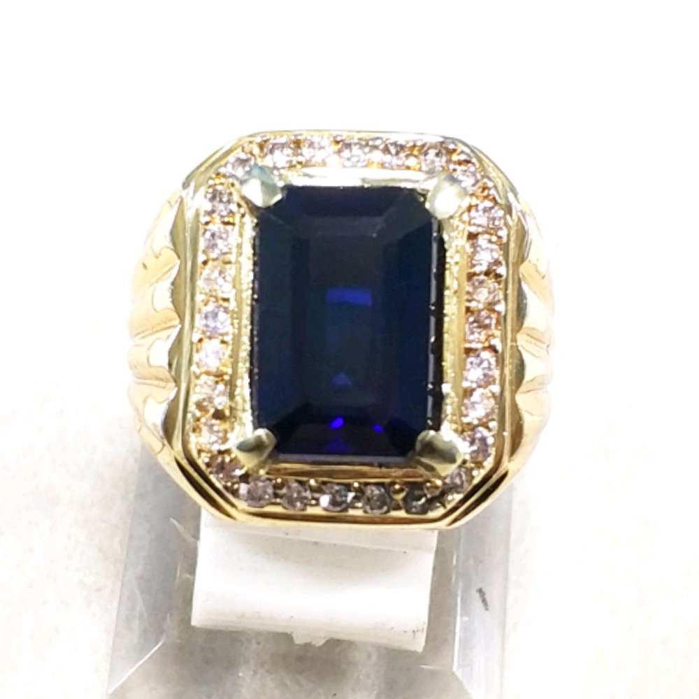 CINCIN PERMATA KING SHAPPIRE OCTAGON KEKERASAN 9MOHS KILAU MEMPESONA