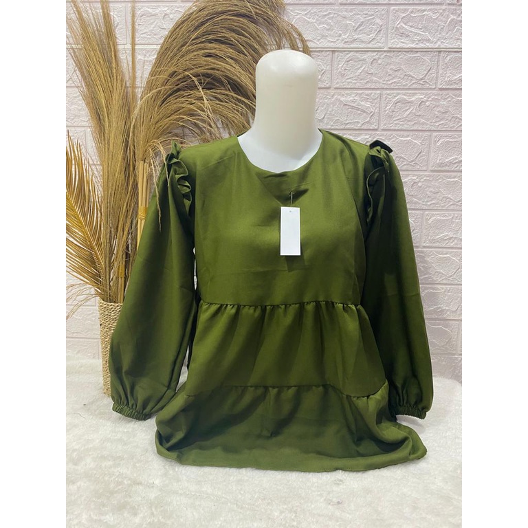 Blouse Midi Blouse Midi Atasan Midi Bahan Shakila lembut