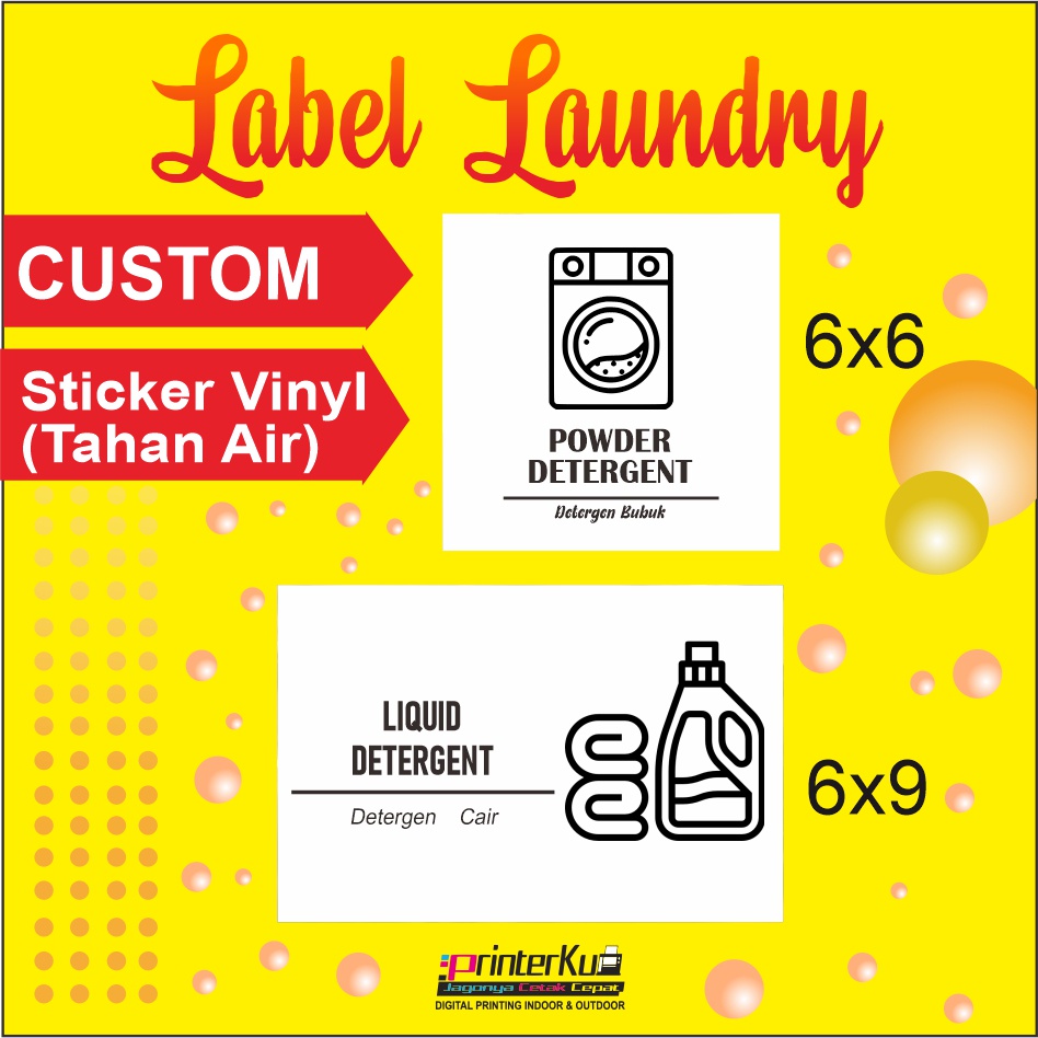 

CETAK STIKER LABEL LAUNDRY WATERPROOF