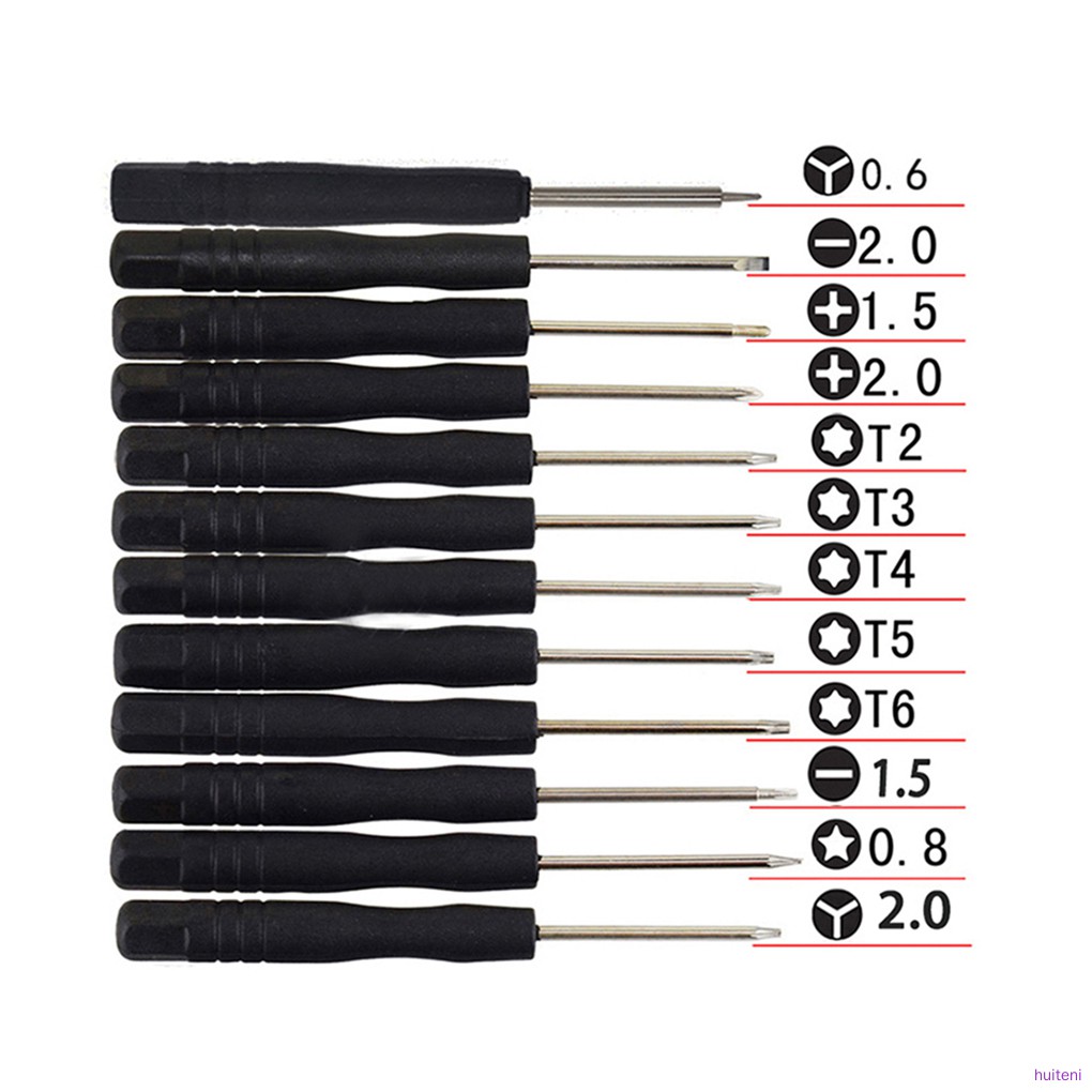 12pcs/set Mini Multi-Function Precision Screwdriver Set Smartphone Tablet Repairing Tools Set  huiteni