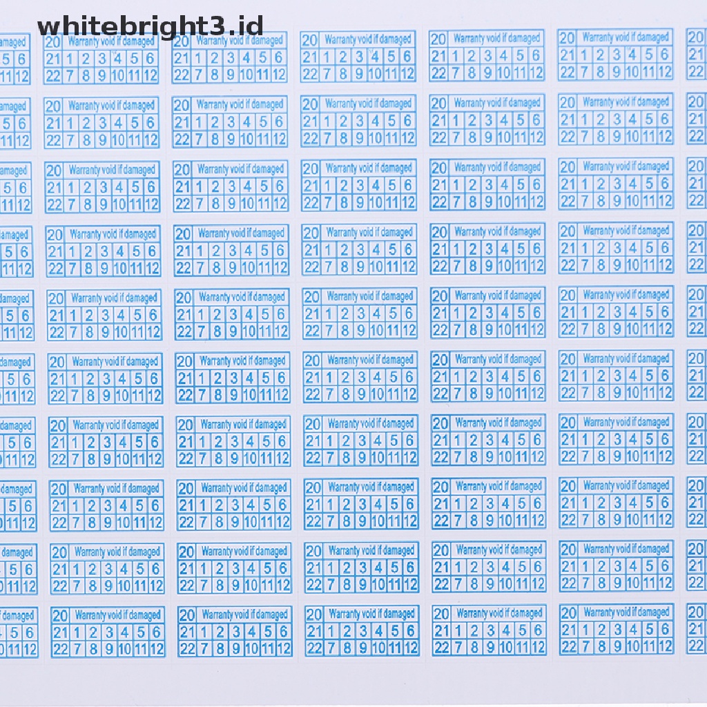 (whitebright3.id) 200pcs Stiker Label Pelindung Garansi Rusak 2020-2022