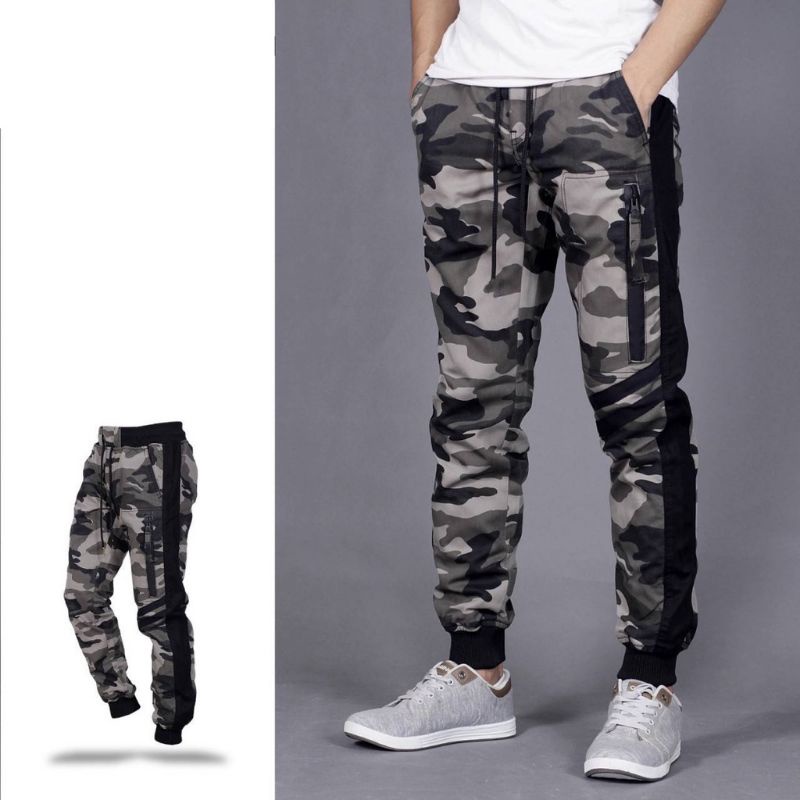 celana Jogger jogger loreng Celana panjang pria Jogger celana jogger army