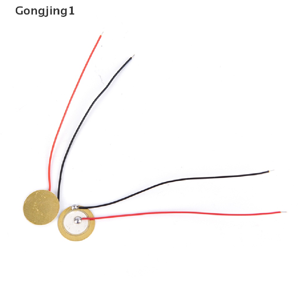 Gongjing1 6pcs Disk Piezoelektrik Piezoelektrik 15mm Untuk Pickup Gitar