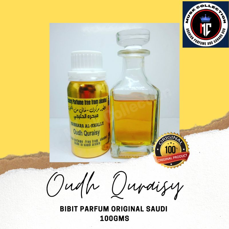 Bibit Parfum Sholat Minyak Wangi Arab Saudi Original Oudh Quraisy By Mabhara Al Khaliji 100ml