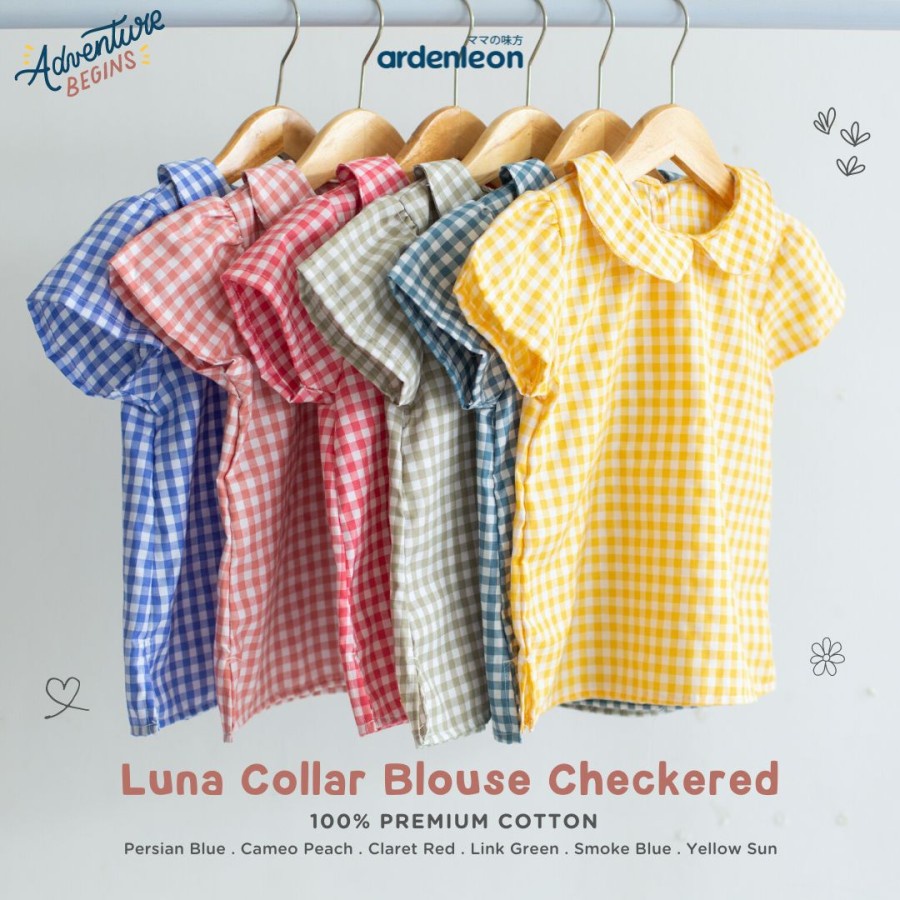 Ardenleon - Luna Collar Blouse Checkered