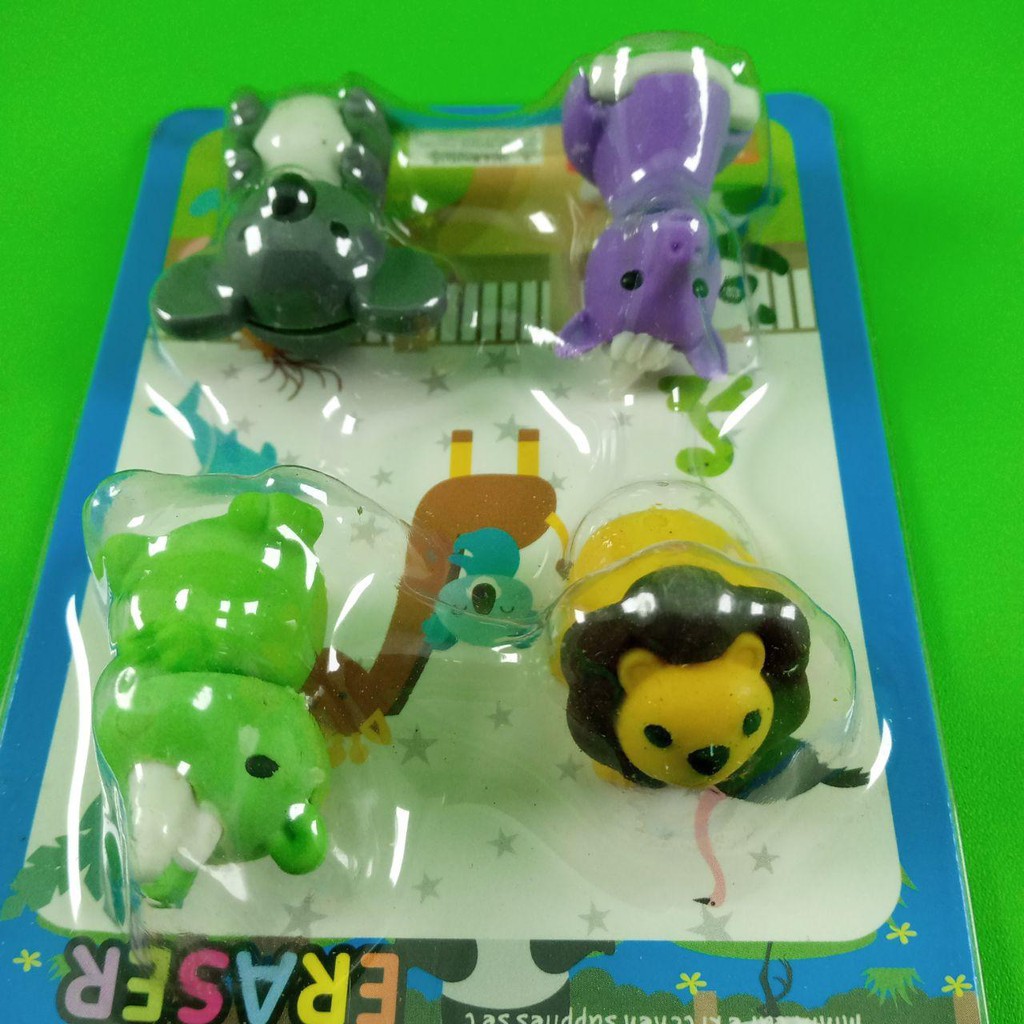 

PENGHAPUS STIP ERASER SET KARAKTER HEWAN 3D LUCU
