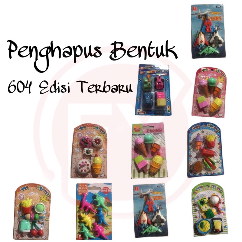 

Penghapus / Penghapus Fancy Set / Penghapus Bentuk Lucu / Penghapus 604 Baru!