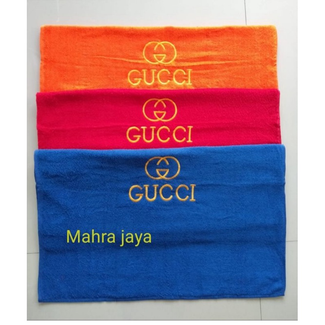 Handuk GUCCI BORDIR UKURAN JUMBO 80X150 cm-Handuk Tebal Lembut jumbo lagi#TERLARIS #TERMURAH