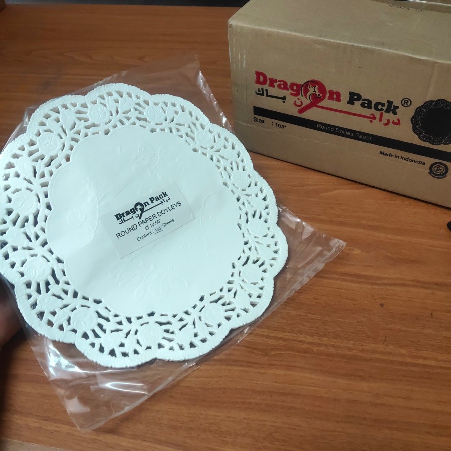 

Doilies Paper Round 10,5 inchi - Kertas Alas Renda Kue - 100 Lembar