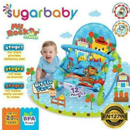 SUGAR BABY Bouncer Kursi Mainan Baby My Rocker - 3 Stages Terbaru