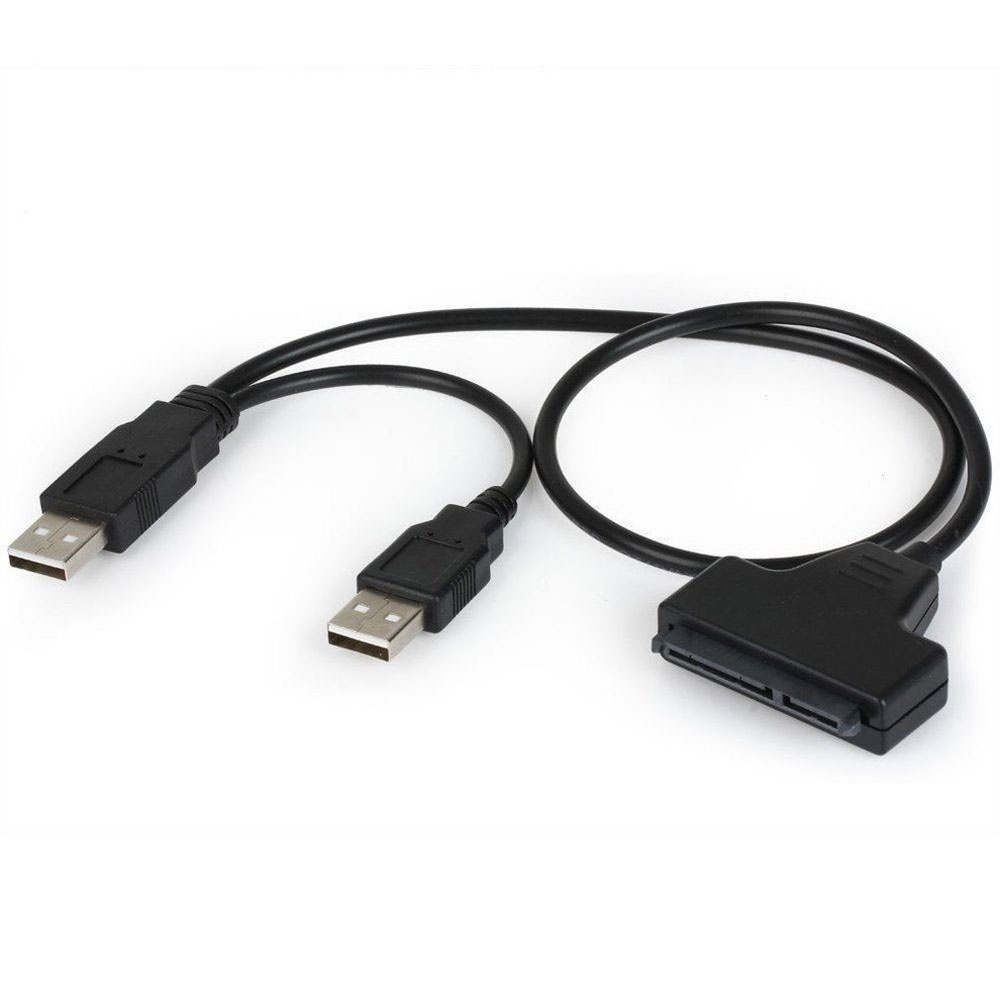 Kabel Adapter Hard Disk Drive 7 + 15 Pin SATA to USB 2.0 Untuk HDD 2.5 Inch Laptop