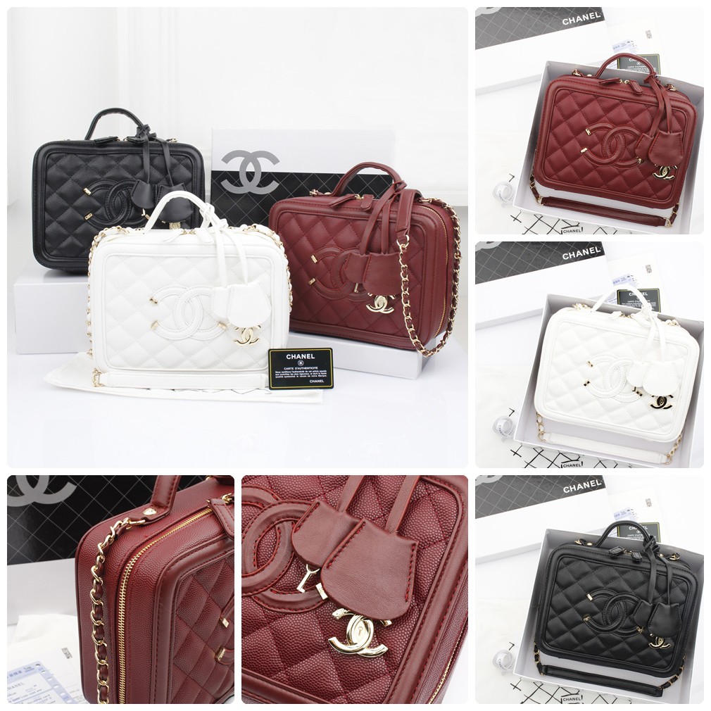 Chanel Vanity Case Bag with Box 51699 J