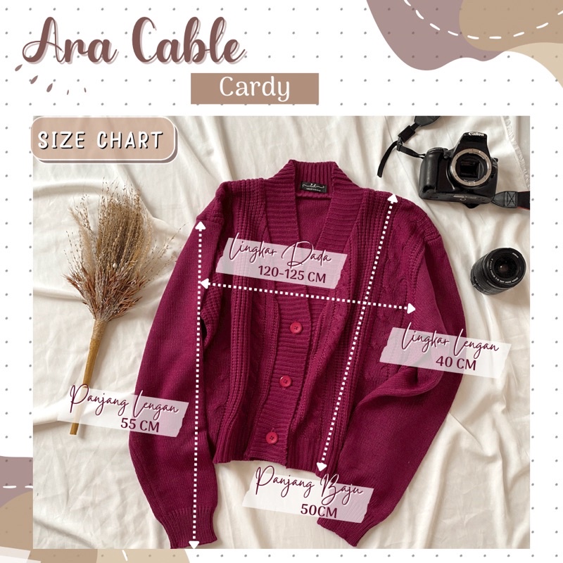 Ara Cable Premium  cardy • cardigan premium tebal cable