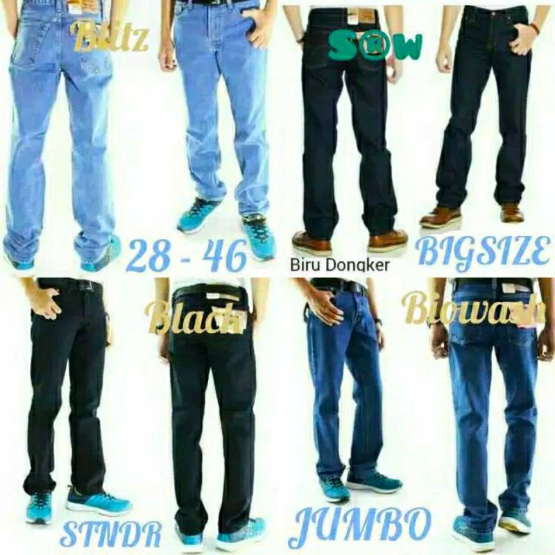 MURAH CELANA PANJANG JEANS STANDAR PRIA bisa bayar ditempat (COD) Straight/Reguler Fit