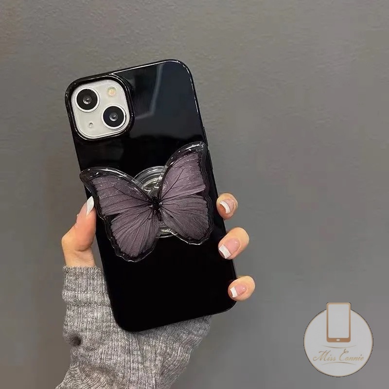 Casing iPhone 7Plus 8Plus 11 13 12 14 Pro Max XR 7 8 X XS Max Motif Butterfly Shockproof