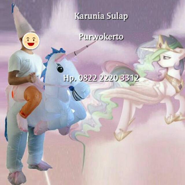 KOSTUM KUDA UNICORN DEWASA COSPLAY KOSTUM ANGIN