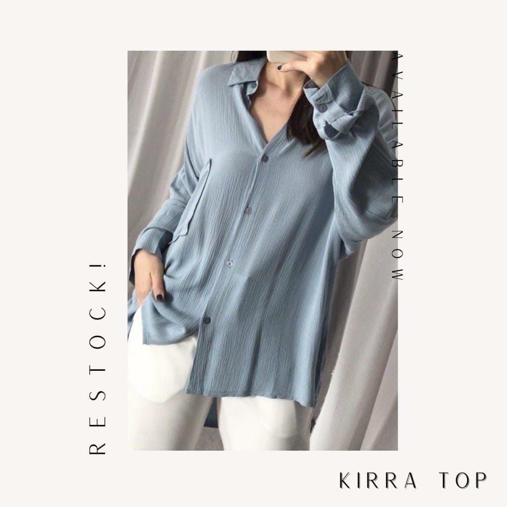 1KG MUAT 5PCS | KIRRA TOP OVERSIZE KEMEJA CRINCLE HITS OOTD ALA SELEBGRAM FASHION GROSIR WANITA TERMURAH