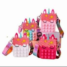 ~ HM8 ~ TAS POP IT SQUID GAME TAS POP IT UNICORN / TAS SELEMPANG ANAK-2