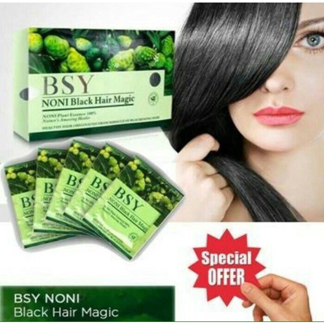 Bsy Black Noni Shampoo - Shampo Penghitam Rambut - Semir Semir Rambut ALAMI
