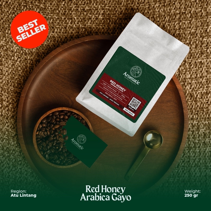 

((COD)) KOPI ACEH RED HONEY ARABICA GAYO 250gr (BUBUK/ BIJI) AROMATIC COFFEE