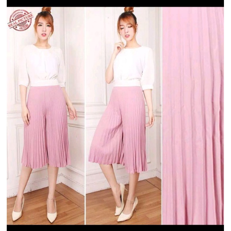 Celana Kulot Plisket Pendek / short culottes / grils short / Celana Plisket Pendek / Celana Pendek