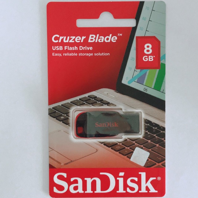 FD SANDISK 8GB cruzer Blade USB FLASH DRIVE UFD FLASHDISK resmi 100% ORIGINAL