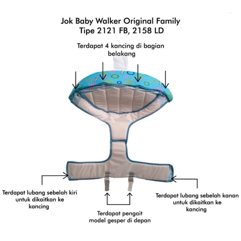 Jok Baby Walker Family berbagai type