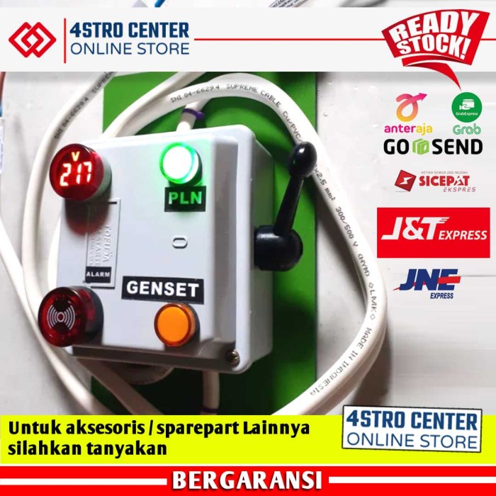 Tuas Pemindah listrik PLN ke Genset Plus volt indikator ATS MANUAL