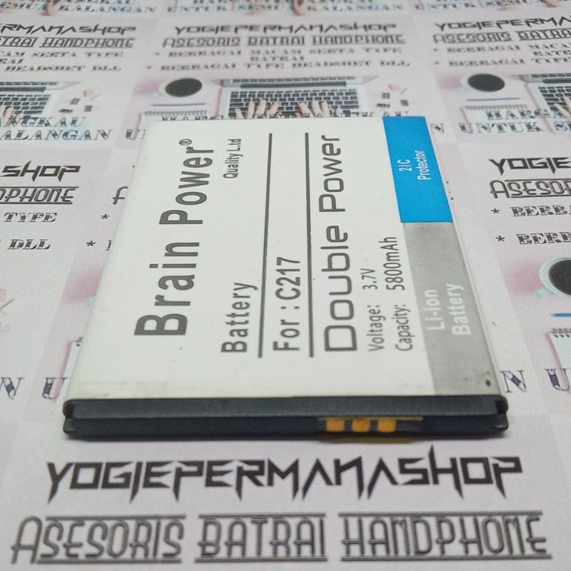 BATRE BATREI BATERAI BATTERY ICHERRY I CHERRY I-CHERRY C217 C 217 BRAIN DOUBLE POWER (5800 mAh) 2IC 