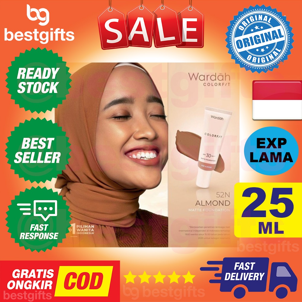 WARDAH COLORFIT MATTE FOUNDATION SPF 30 OIL CONTROL TAHAN LAMA HINGGA 12 JAM MERATAKAN WARNA KULIT 25 ML