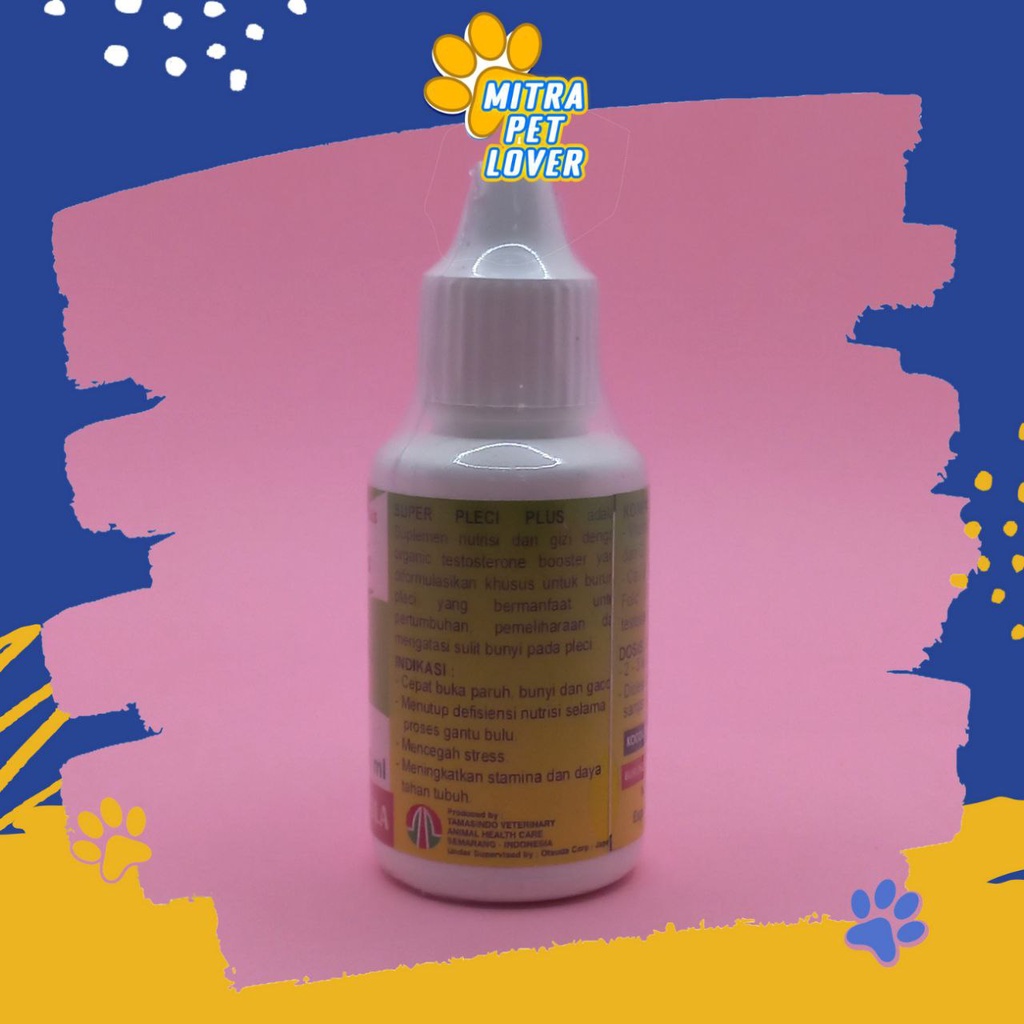 NUTRISI BURUNG PLECI - SUPER PLECI PLUS 30 ML ORIGINAL - SUPLEMEN TETES NUTRISI UNTUK GIZI &amp; PERTUMBUHAN &amp; ATASI SULIT BUNYI NGOCEH BIRD - MURAH ASLI - PET ANIMAL HEALTHCARE &amp; VETERINARY TAMASINDO OBAT &amp; VITAMIN HEWAN BINATANG PELIHARAAN MITRAPETLOVER