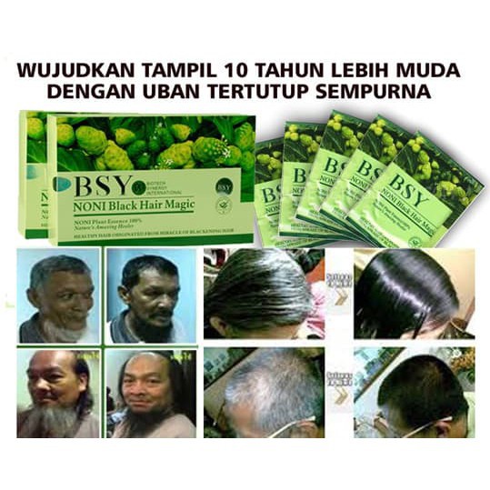 [ORI] 20pcs SHAMPO PENGHITAM RAMBUT ALAMI Hanya dalam 5 Hari Zat Ekstrak Mengkudu Noni BSY 2 Holo