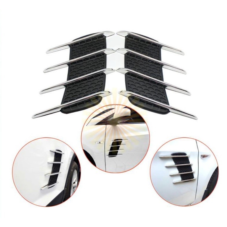 Side Vent Air Flow Side Vent Stiker Sirip Samping Mobil Universal 2pcs