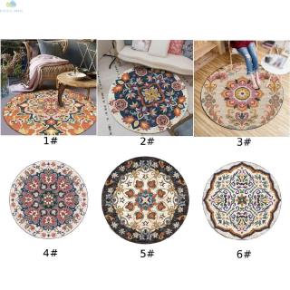 Karpet Bahan Polyester Motif Floral Gaya Etnik Bohemian  