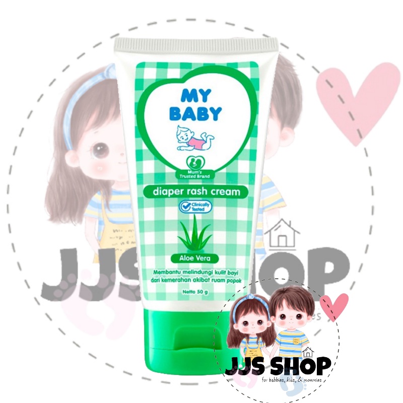 MY BABY DIAPER RASH CREAM WITH ZINC 50G KRIM KULIT SENSITIF IRITASI BIANG KERINGAT RUAM POPOK BAYI