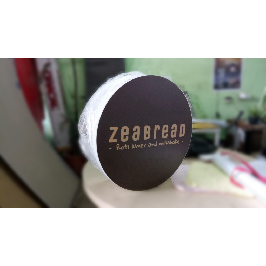 NEON BOX CUSTOM DUA SISI BULAT KETEBALAN 20 CM