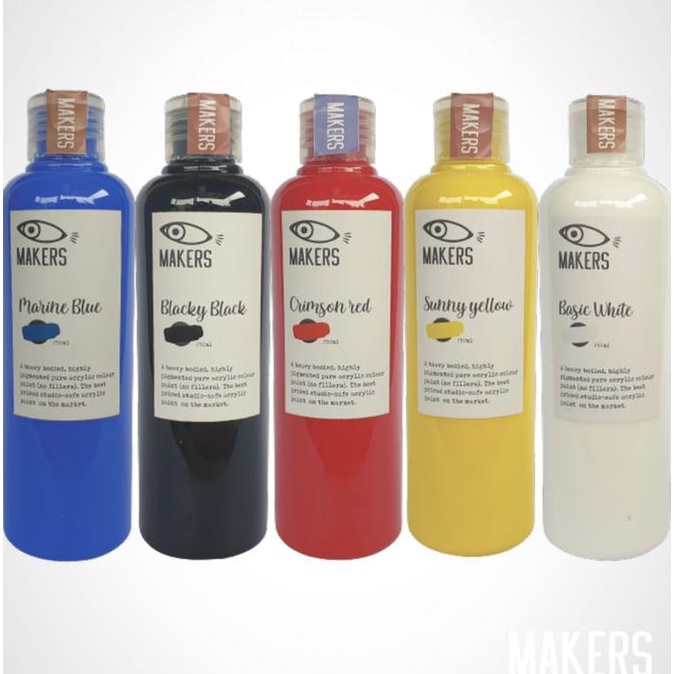 

Paket Cat Lukis Akrilik 250ml 5 warna