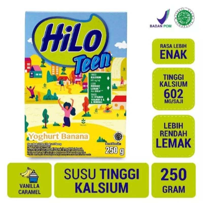 

HiLo Teen Yoghurt Banana 250gr - Susu Tinggi Kalsium Rendah Lemak