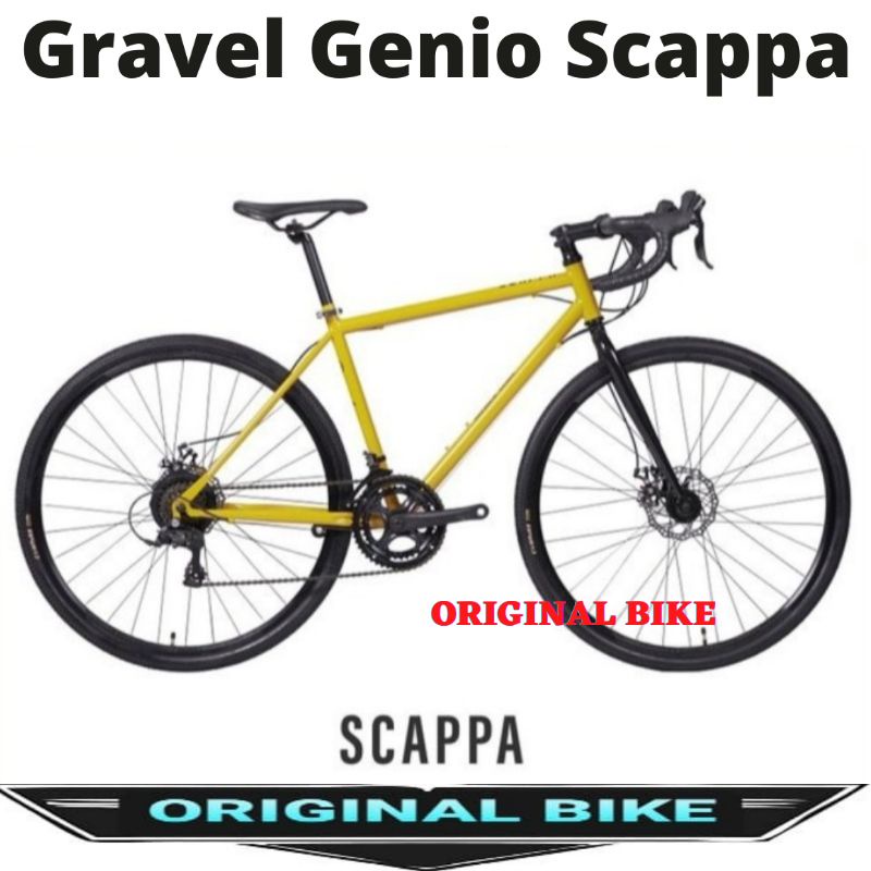 sepeda Gravel Genio Scappa roadbike Brifter 2x8Speed