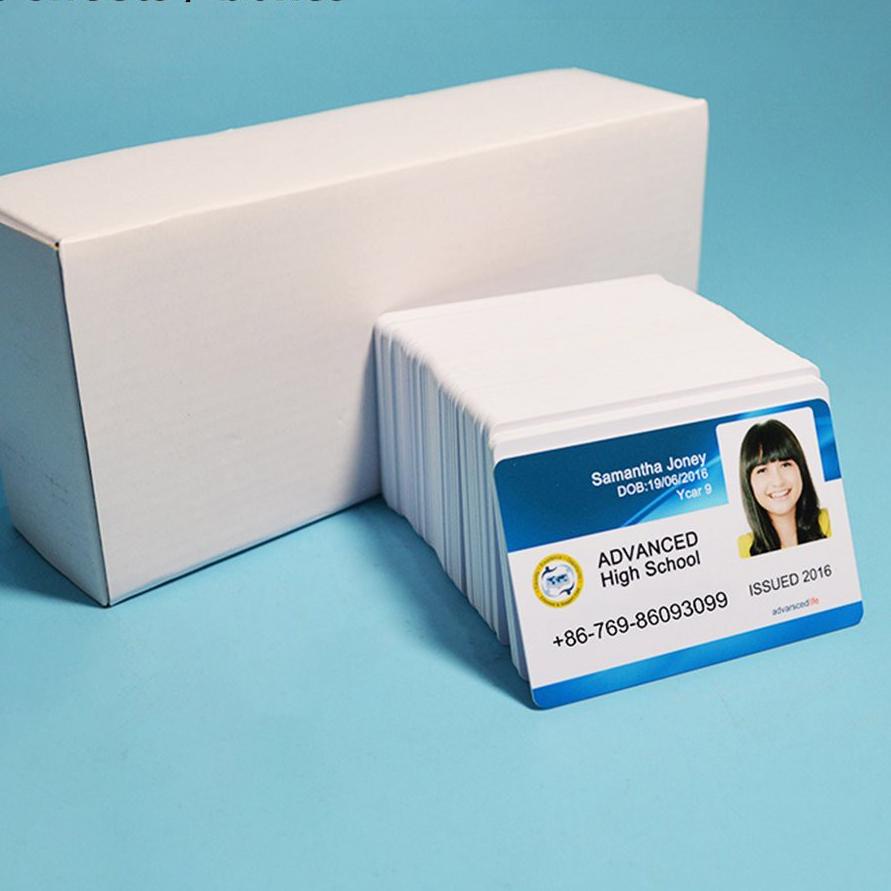 

Kekinian Kartu PVC ID Card 0,76 White uk 8.6 x 5.4 cm Kertas PVC printer inkjet ..
