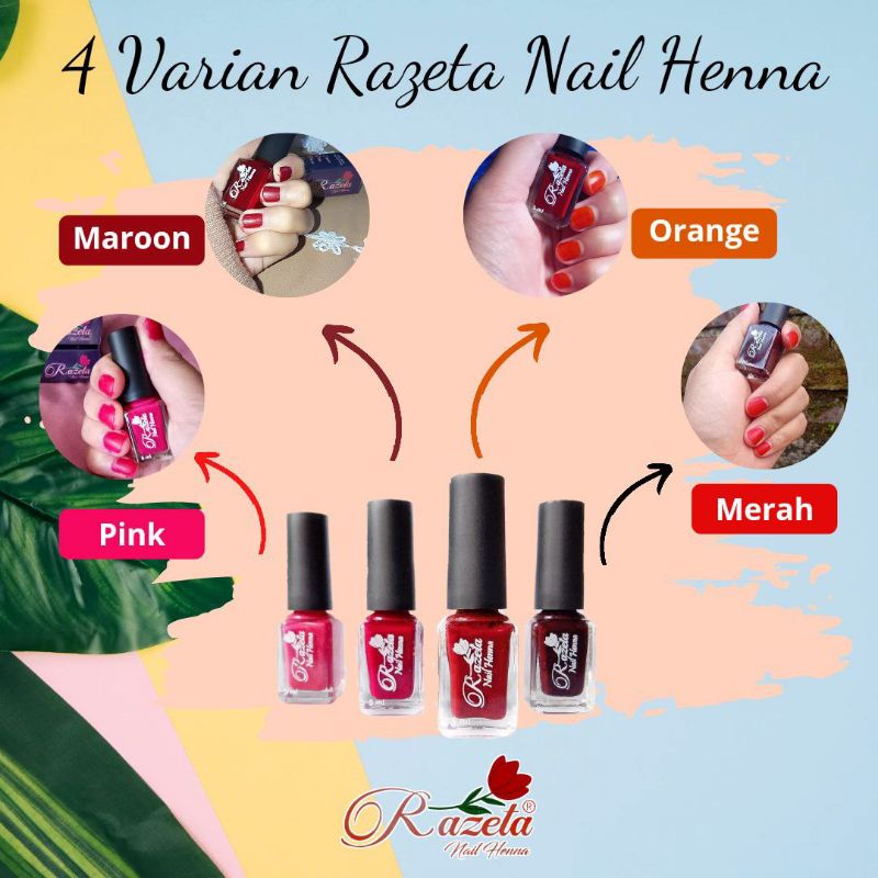 RAZETA NAIL HENNA / RAZETA KUTEK HENNA / KUTEK / HENA / PACAR KUKU / TUFFAH / CERIA / NAURAA