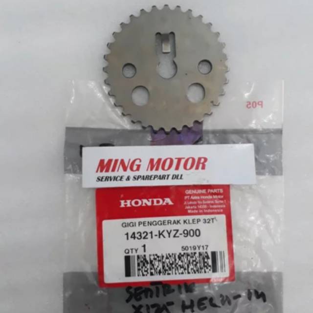 Gigi sentrik keteng Supra X 125 helm in KYZ Asli Ahm