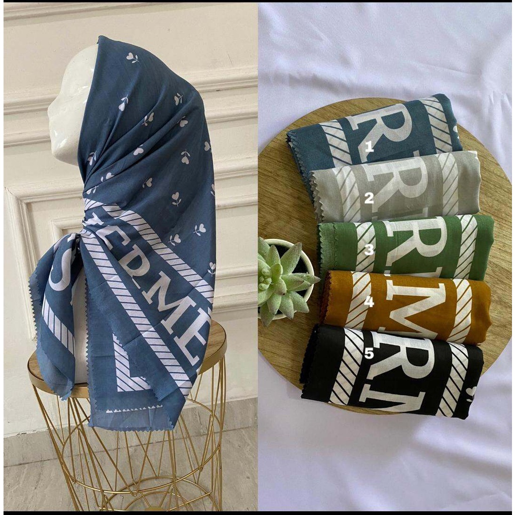 Kerudung deenay Segi empat motif Hermes Terbaru 2022/segiempat voal kekinian/kerudung segi empat voa