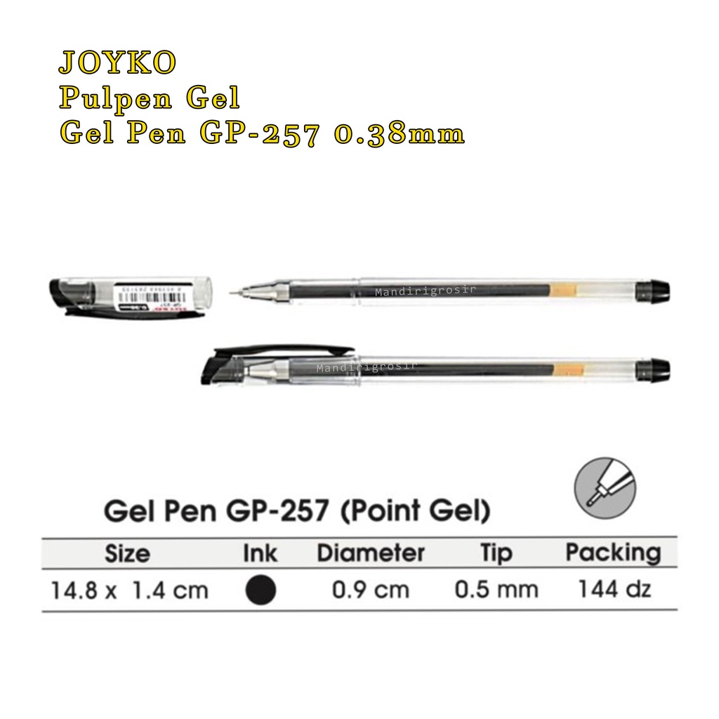 Ballpen Joyko * Joyko * Pulpen gel * Point gel * GP- 257 * 0.38 mm