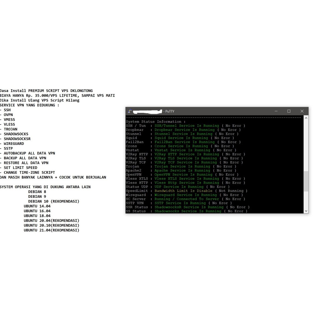 Script Premium Auto Instal  SSH /VPN (Life Time) MURAH  PER IP