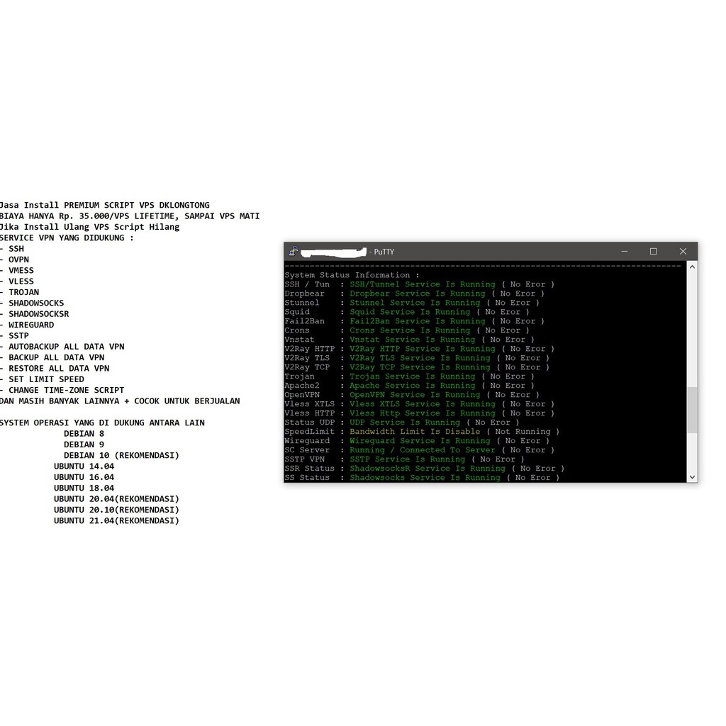 Script Premium Auto Instal  SSH /VPN (Life Time) MURAH  PER IP