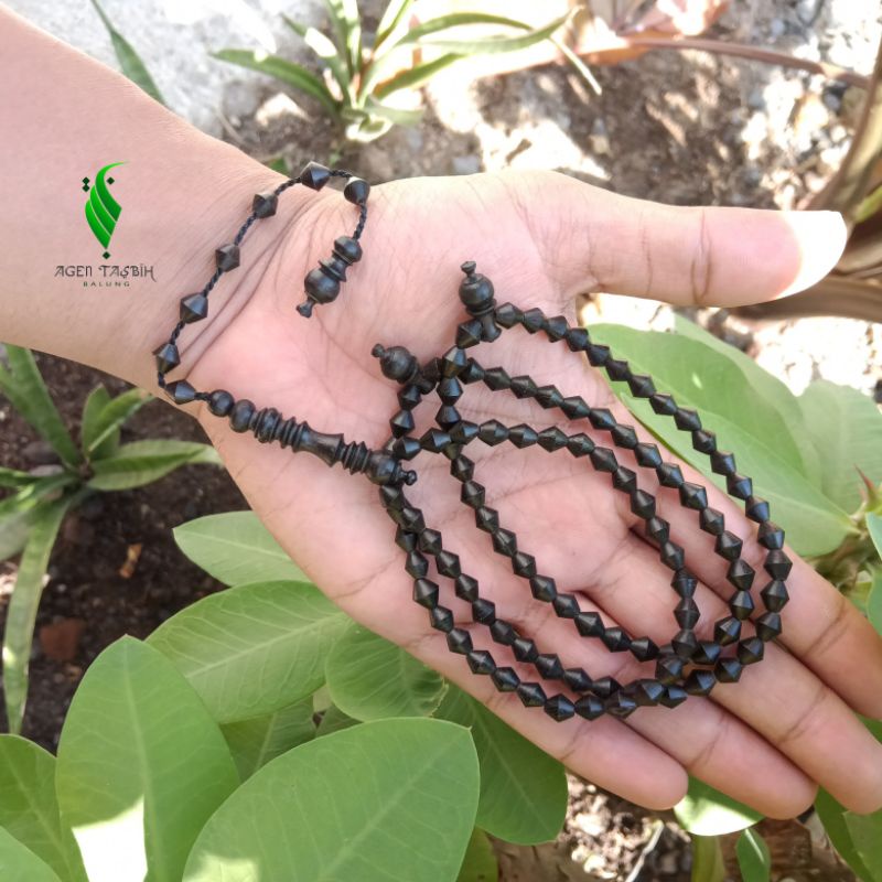 Tasbih Kayu Galih Motif Wajik Size 6mm 99 Butir ORIGINAL!!