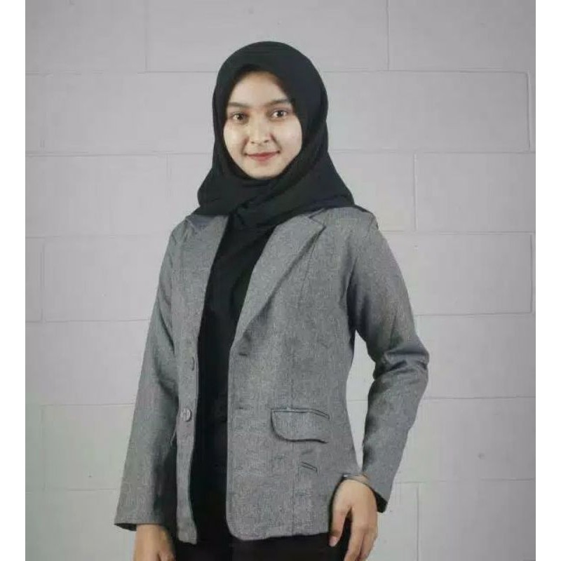 blazer formal kantor wanita lengan panjang