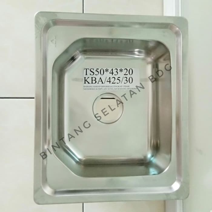 SINK/ BAK CUCI PIRING TS / 50X43X20 TEBAL BONUS AFUR